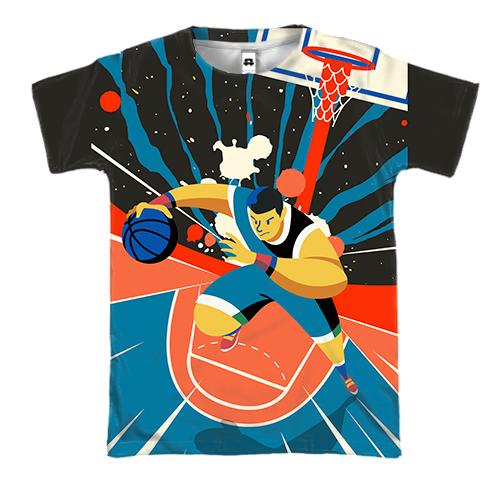 3D футболка Basketball player Art