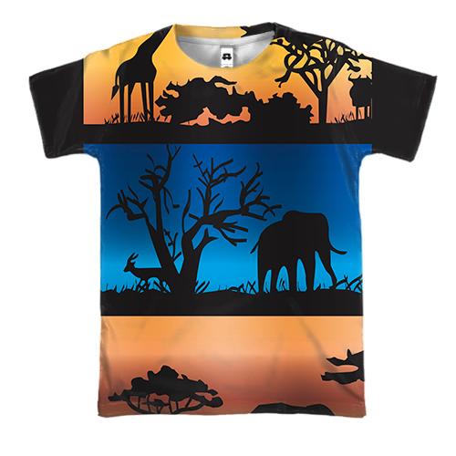 3D футболка Safari Silhouettes