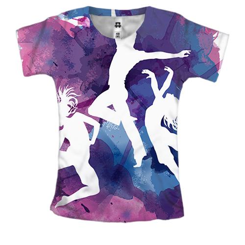Женская 3D футболка Watercolor Dancing
