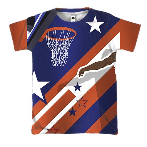 3D футболка Basketball Collage