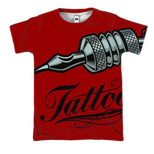 3D футболка Tattoo machine Red