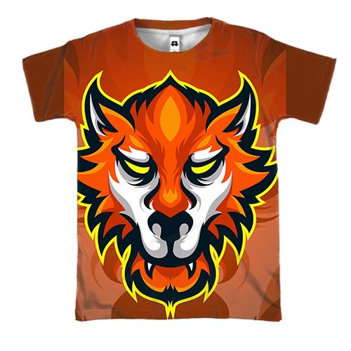 3D футболка Red Wolf Art