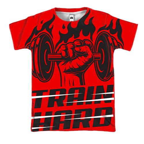 3D футболка Train Hard Red