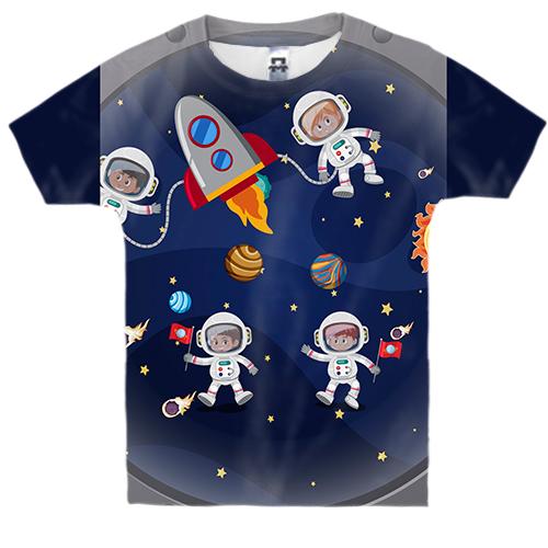 Дитяча 3D футболка Kids Astronauts