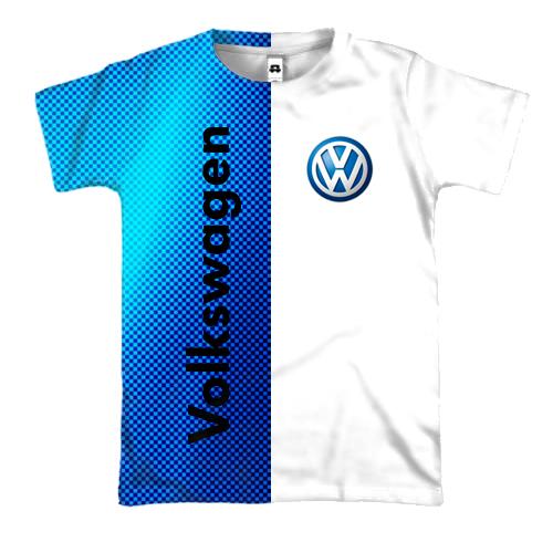 3D футболка Volkswagen Blue Logo