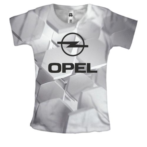 Женская 3D футболка Opel logo