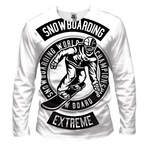 Мужской 3D лонгслив Snowboarding extreme