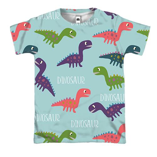 3D футболка Dinosaur  pattern