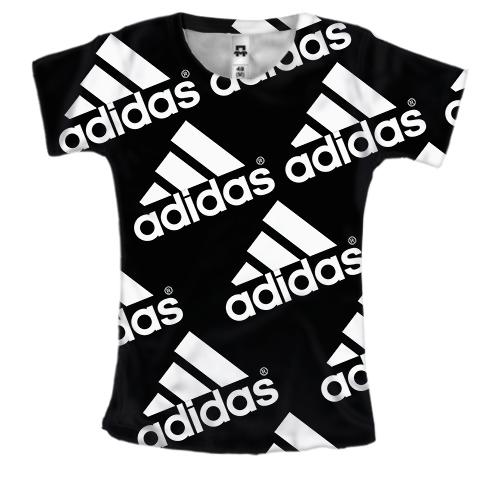Женская 3D футболка Adidas pattern