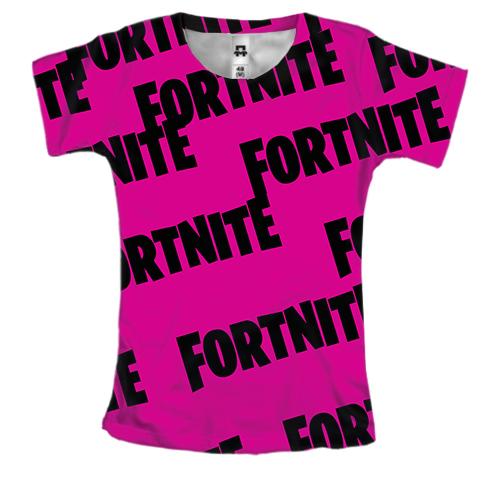 Женская 3D футболка Fortnite pattern