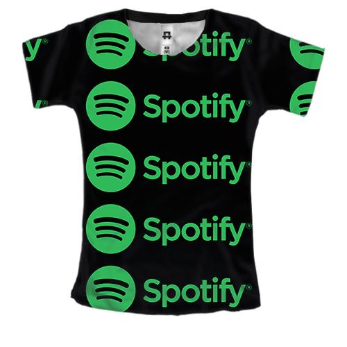 Женская 3D футболка Spotify pattern