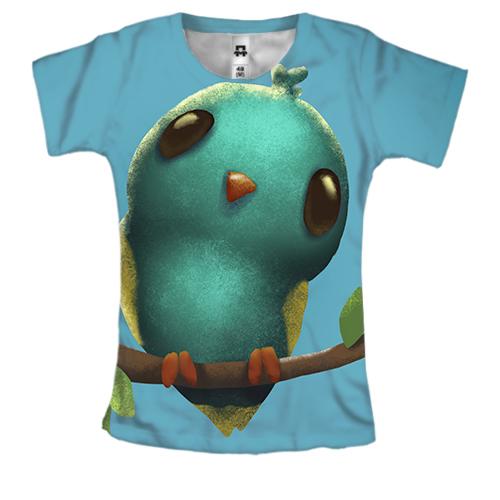 Жіноча 3D футболка Blue bird