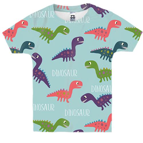 Детская 3D футболка Dinosaur  pattern