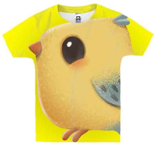 Детская 3D футболка Cute yellow bird