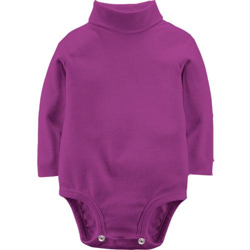Фиолетовый детский боди с длинными рукавами