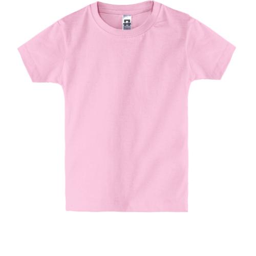 Розовая детская футболка 