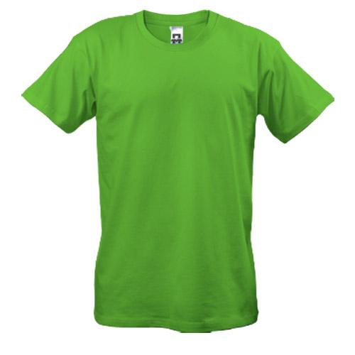 Ярко-зеленая мужская футболка 