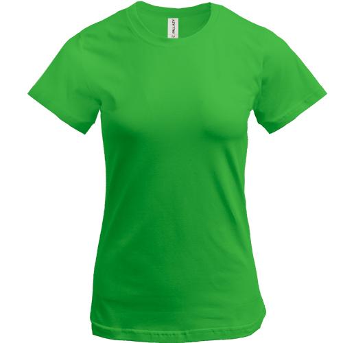 Яскраво-зелена жіноча футболка 
