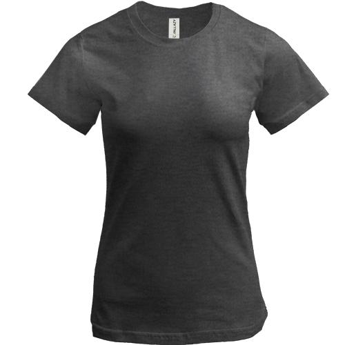Женская футболка цвета антрацит 