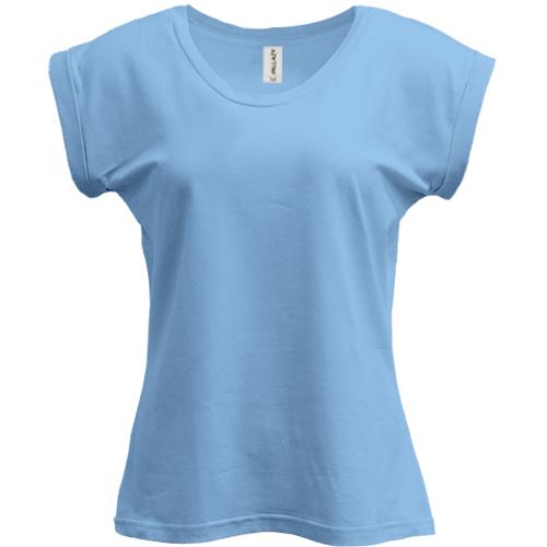 Небесно-голубая женская футболка PANI 