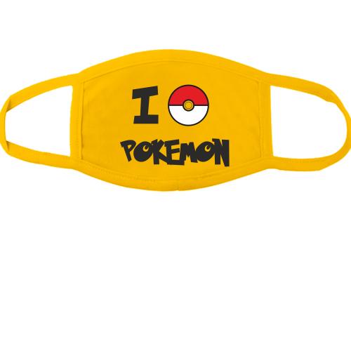 Тканинна маска для обличчя I love Pokemon
