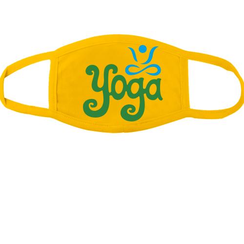 Тканинна маска для обличчя з написом Yoga