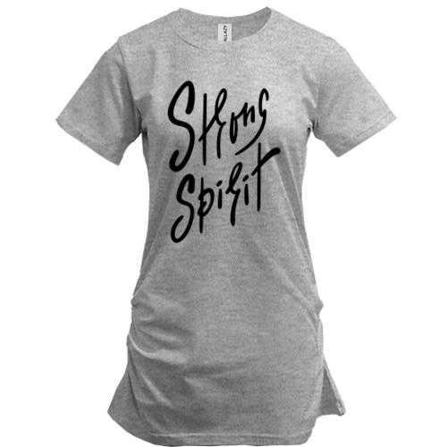 Удлиненная футболка Strong spirit