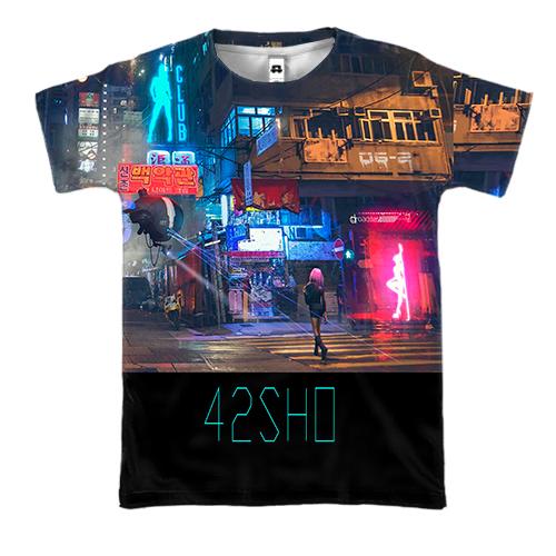3D футболка 42SHO нічний китайське місто