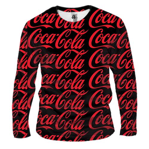 Мужской 3D лонгслив Coca Cola pattern