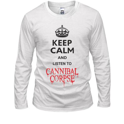 Лонгслив Keep Calp and listen to Cannibal Corpse