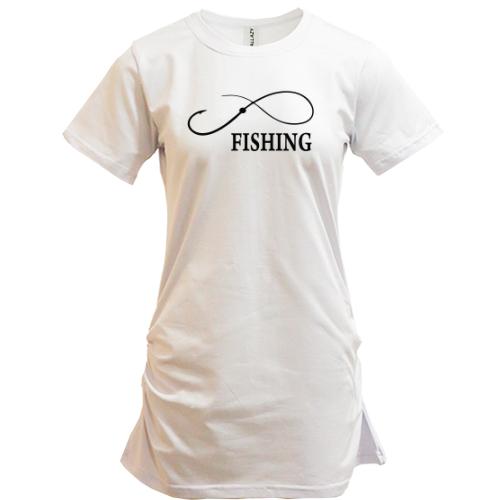 Удлиненная футболка Fishing infinity