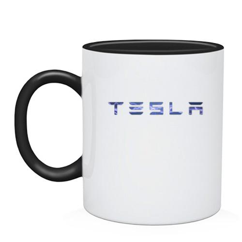 Чашка з лого Tesla (блискавки)