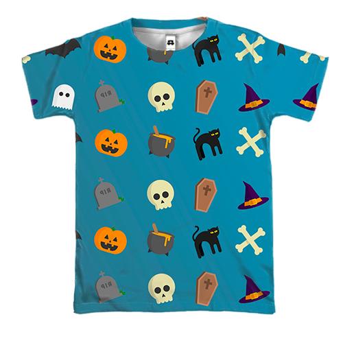 3D футболка Halloween pattern attributes