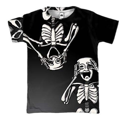 3D футболка Two skeletons
