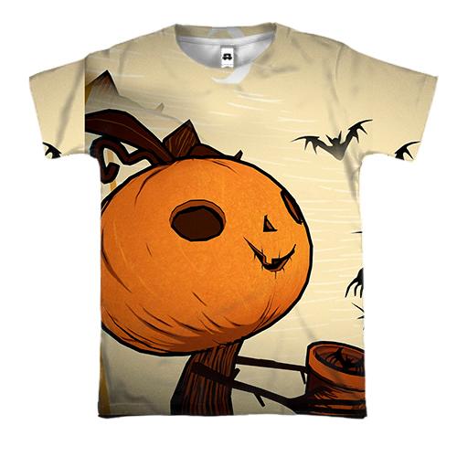3D футболка Halloween pumpkin and bats