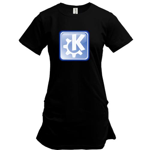 Подовжена футболка KDE Be free..