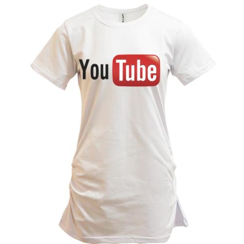 Подовжена футболка  з логотипом YouTube