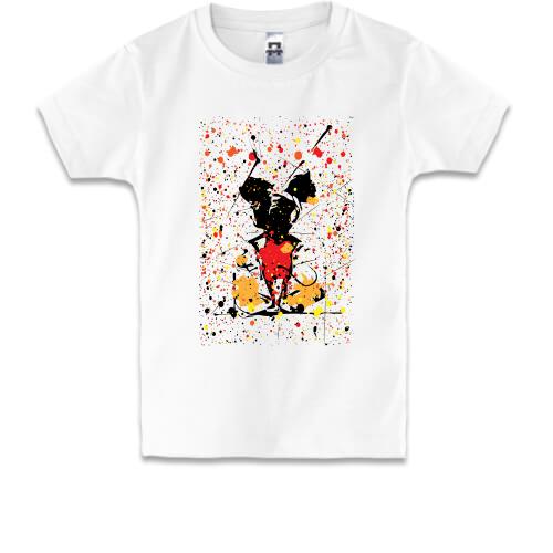 Детская футболка Mickey mouse paint art