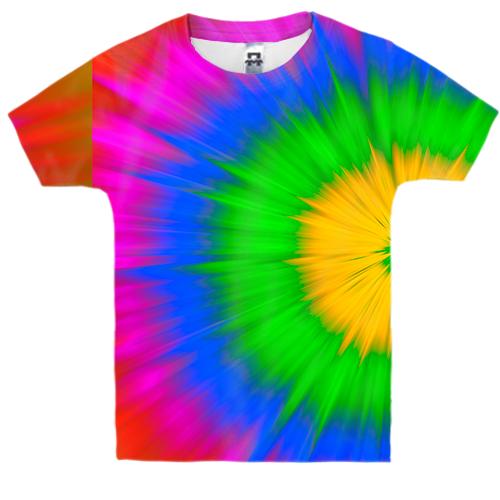 Детская 3D футболка Rainbow stains