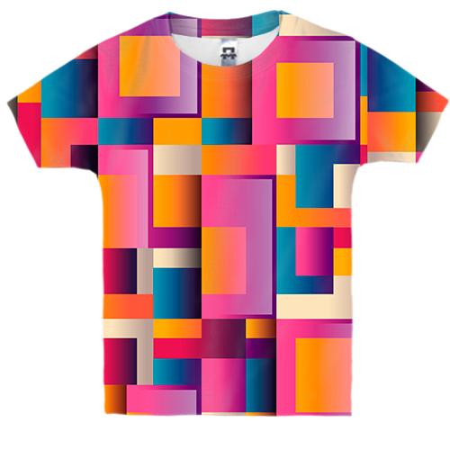 Детская 3D футболка Colored squares