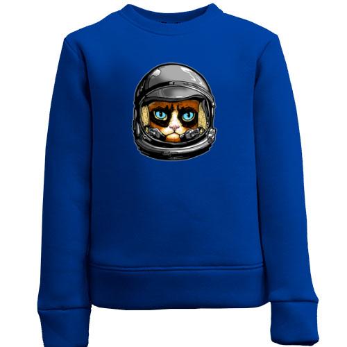 Детский свитшот с котом - космонавтом
