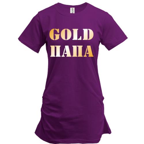 Подовжена футболка Gold папа 2