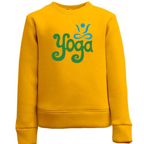 Дитячий світшот з написом Yoga