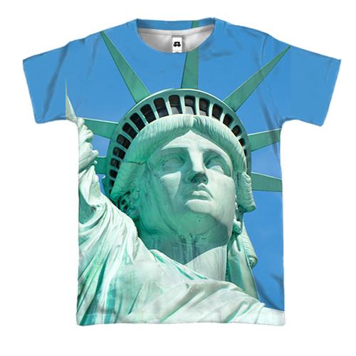 3D футболка Статуя Свободи на блакитному