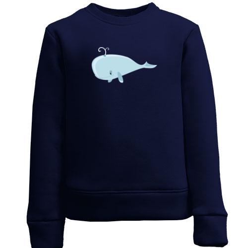 Детский свитшот с иллюстрированным китом