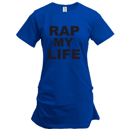 Подовжена футболка Rap my life