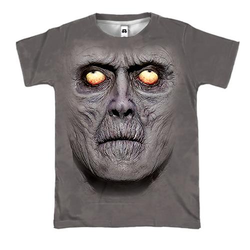 3D футболка з головою зомбі
