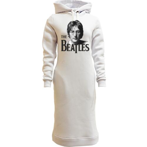 Женская толстовка-платье Джон Леннон (The Beatles)