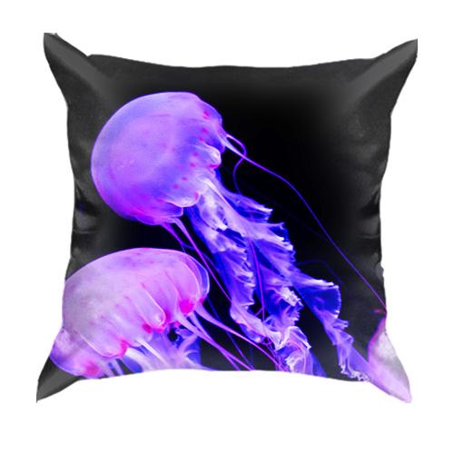 3D подушка с медузами