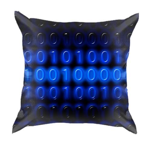 3D подушка с двоичным кодом